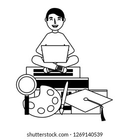 man chef with apron and spatula