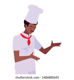 man chef character with uniform