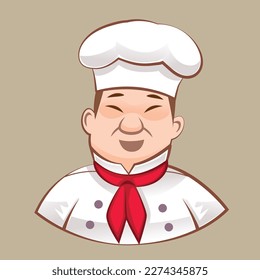 Man chef logo for food products and restaurant service.