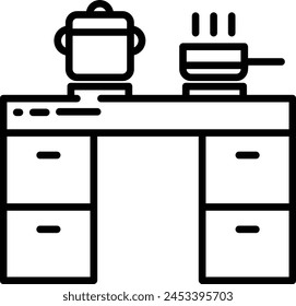 Man chef outline icon vector illustration