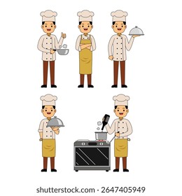 Man Chef Profession Character Vector Illustration
