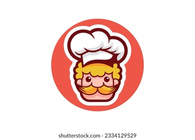 man chef vector template logo design
