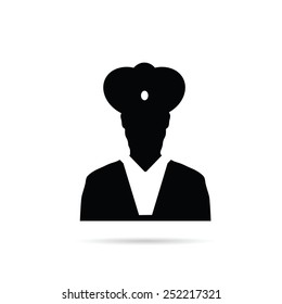 man chief icon black vector
