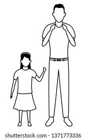 man and child in black and white
