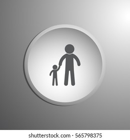 Man with child Icon. web design style