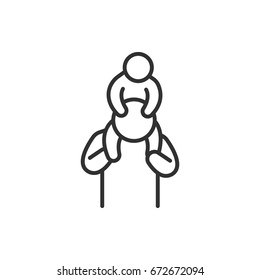 man with the child on his shoulders