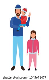 man with children avatars