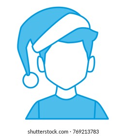 Man with christmas hat