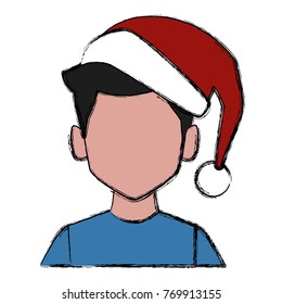 Man with christmas hat