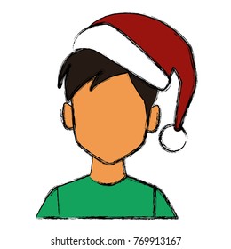 Man with christmas hat