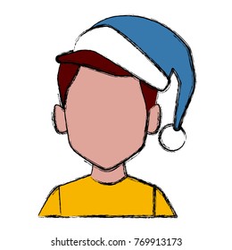 Man with christmas hat