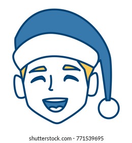 Man with christmas hat