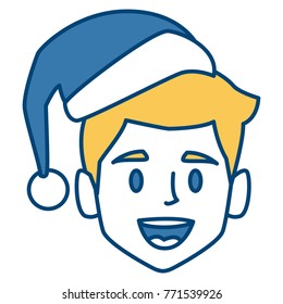 Man with christmas hat