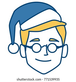 Man with christmas hat