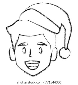 Man with christmas hat