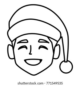 Man with christmas hat