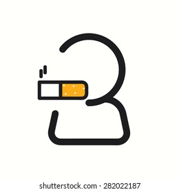 Man with cigarette icon