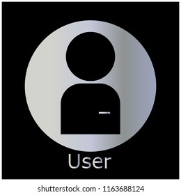man in circle is user icon