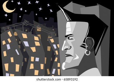 man in city