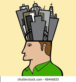a man with a city in his head