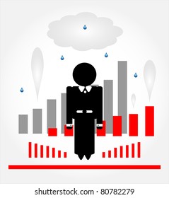 man in city with smoke