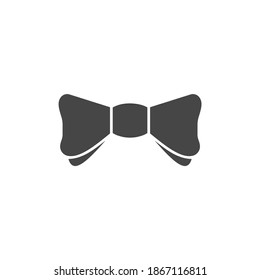 Man Classic Bow Tie Icon Black and White Vector Graphic
