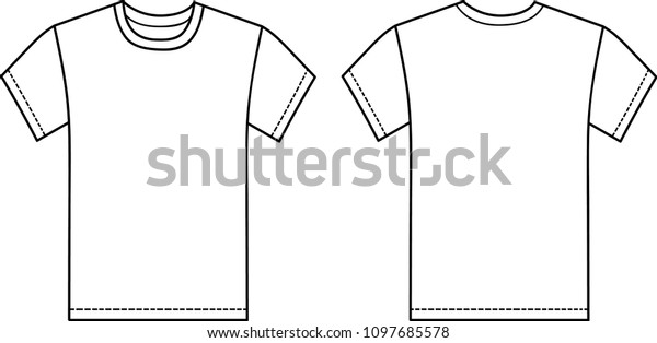 Man Classic Tshirt Template Stock Vector (Royalty Free) 1097685578