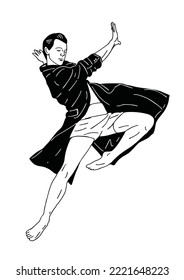 man classical ballet dancer
hand drawn art illustration people lifestyle