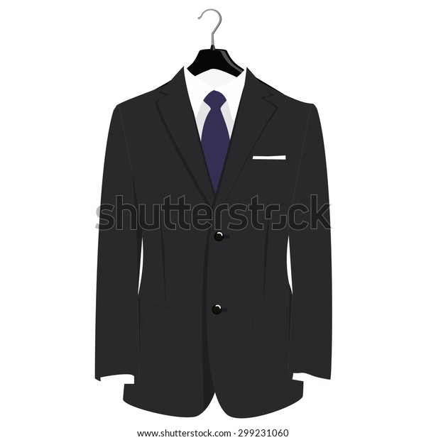 Image Vectorielle De Stock De Costume Noir Classique Sur