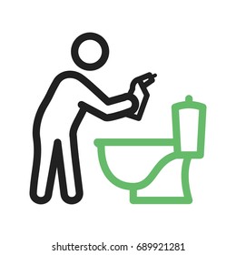 Man Cleaning Bathroom