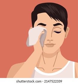 man cleaning your face with cloth character scene