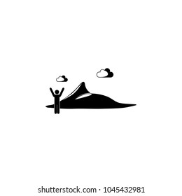 a man in clear weather icon. Element of weather elements illustration. Premium quality graphic design icon. Signs and symbols collection icon for websites, web design, mobile app on white background