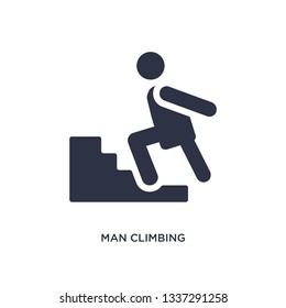 man climbing isolated icon. Simple element illustration from behavior concept. man climbing editable logo symbol design on white background. Can be use for web and mobile.