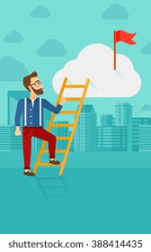 Man climbing the ladder.