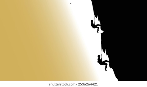 Man climbing mountain creative thinking power, lifestyle