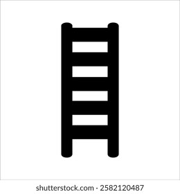 Man climbing, people walking going up on step ladder icon vector image, with white background