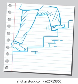 Man Climbing Stairs