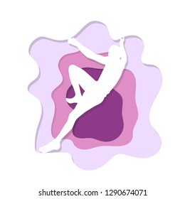 Man climbs on a climbing wall in a climbing gym isolated on a white background. Vector illustration.