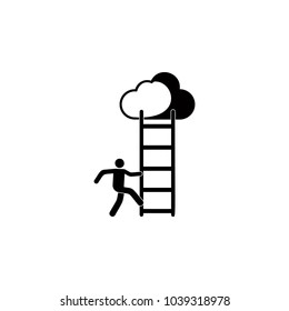 a man climbs the stairs icon. Element of medal and awards for mobile concept and web apps. Thin line  icon for website design and development, app development. Premium icon on white background