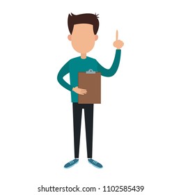 Man with clipboard