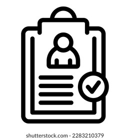 Man clipboard icon outline vector. Finance credit. Money business