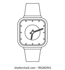 Man clock icon. Outline illustration of man clock vector icon for web