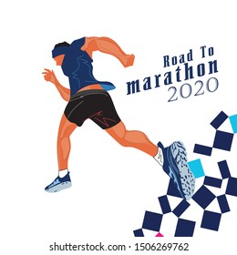 man close up run marathon