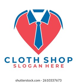 Man Cloth Store logo design vector template. Cloth shop logo icon