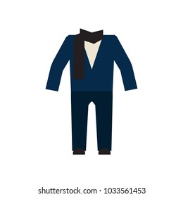 Man clothes icon in flat style isolated vector illustration on white transparent background