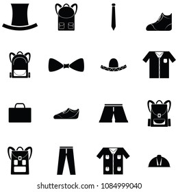man clothing icon set