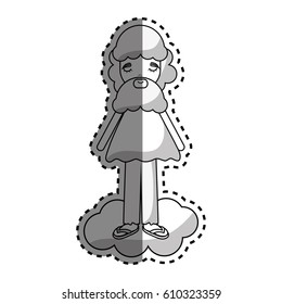 man in cloud with casual cloth and beard
