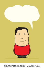 Man with cloud speech
