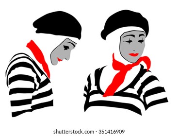 Man in a clown suit and hat on a white background