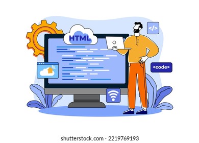 Man coder development programming computer